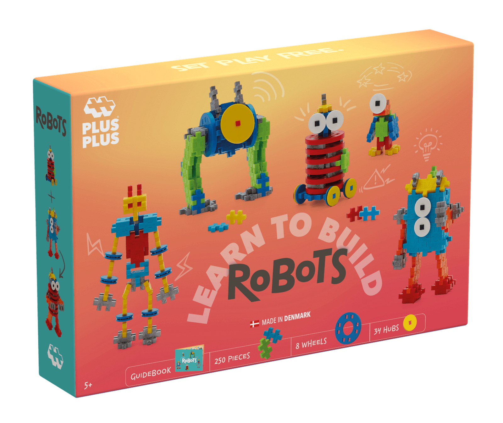 Klocki konstrukcyjne Plus-Plus Naucz się budować roboty - opakowanie zestawu 275 elementów