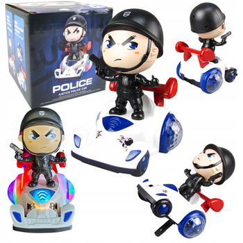 Duży Wściekły Policjant Interaktywna Zabawka Obrotowa Światło Dźwięk