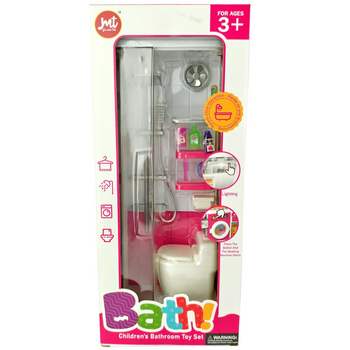 MEBLE ŁAZIENKOWE AKCESORIA DLA LALEK ŚWIATŁO ŁAZIENKATOALETA PRYSZNIC