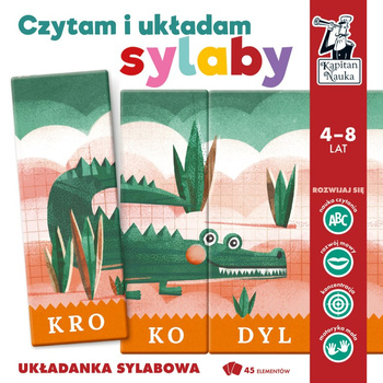 Sylaby czytam i układam układanka sylabowa Kapitan Nauka
