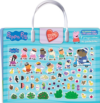 Z przyjaciółmi na podwórku. Świnka Peppa. Kocham naklejać