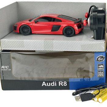 AUDI R8 SAMOCHÓD ZDALNIE STEROWANE AUTO RC NA PILIOTA PREZENT NA AKUMULATOR