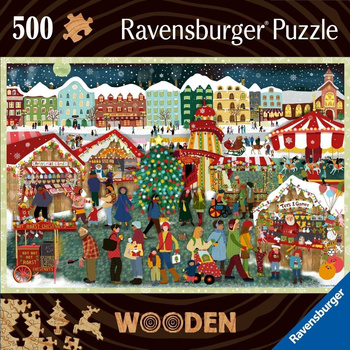 Puzzle drewniane 500 Jarmark świąteczny Ravensburger