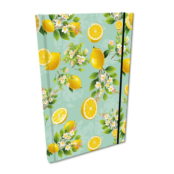 Notes A5 kratka z gumką Soft Touch Cytrusowe Kwiaty