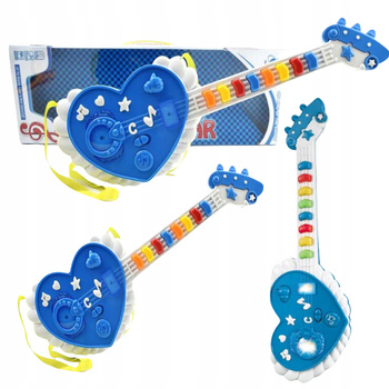 Gitara Interaktywna Dla Dzieci Świecąca Instrument Muzyczny Dźwięk Prezent