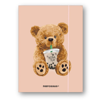 Teczka A4 z gumką Teddies Miś z boba tea