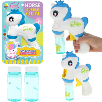 Pistolet na bańki Jednorożec 2x60ml zabawka dla dzieci interaktywny