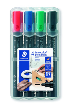 Marker Lumocolor wodoodporny okrągły 4 kol. (2 3 5 9) w etui box Staedtler