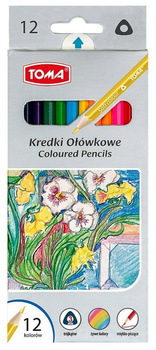 Kredki ołówkowe trójkątne 12 kolorów