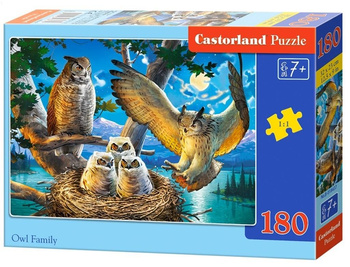 Puzzle 180 Owl Family CASTOR Castorland