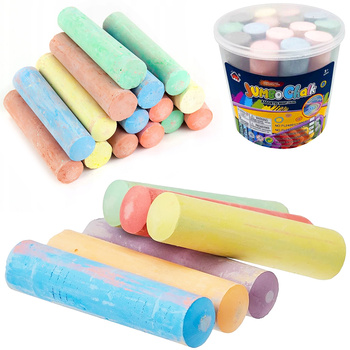 DUŻA KREDA CHODNIKOWA KOLOROWA GRUBA XXL SZKOLNA 15SZT JUMBO W WIADERKU