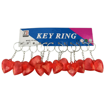 BRELOK DO KLUCZY SERCE 12 SZTUK DEKORACYJNY MODNY GADŻET PREZENT DLA