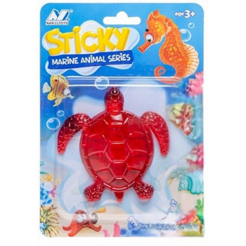 GNIOTEK KLEJĄCY DO ŚCIANY ELASTYCZNY ANTYSTRESOWY ŻÓŁW ŻELOWY LEPKI ZABAWKA