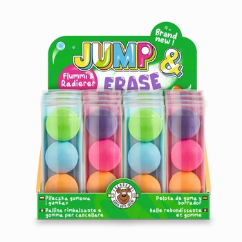 Piłka kauczukowa i gumka do ścierania 2w1 3 sztuki mix kolorów