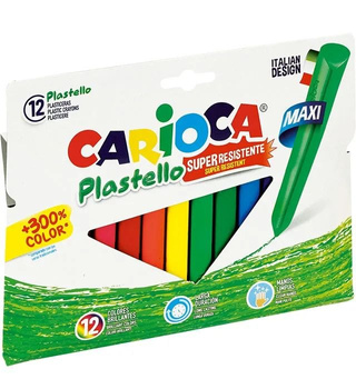 Kredki świecowe Jumbo plastello Carioca12 kolorów 42671
