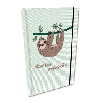 Notes A5 kratka z gumką Soft Touch Leniwiec Chwilunia