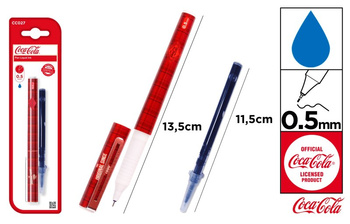 Cienkopis z wkładem wymiennym 0,5mm z logo Coca-Cola blister