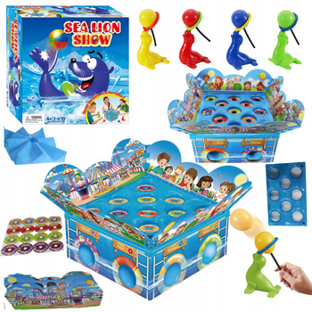 Gra Zręcznościowa Wodny Lew Foka Rzut Kółkiem Planszowa Rodzinna Prezent