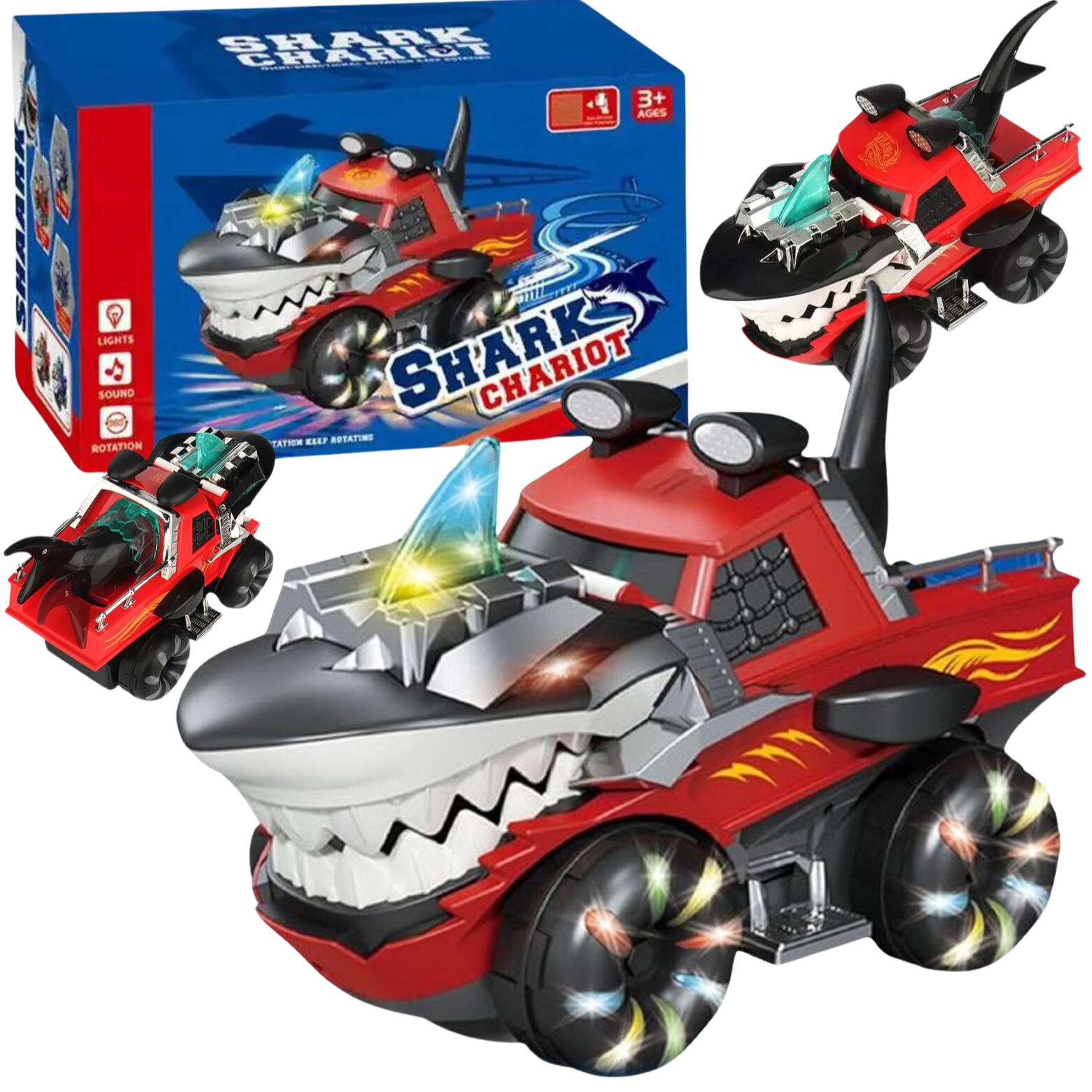 Interaktywny Rekin Samochód Terenowy Auto Dla Dzieci Światełka