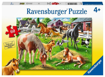 Puzzle 60 Szczęśliwe konie Ravensburger