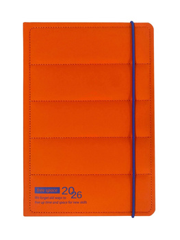 Kalendarz 2026 A5 LUX north face dzienny V4 pomarańczowy K-A5D NF