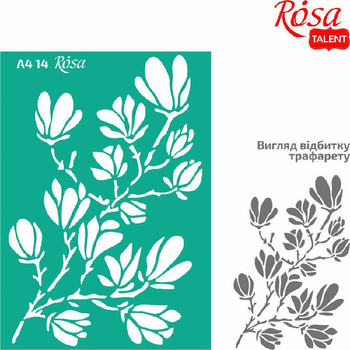 Szablon samoprzylepny wielokrotnego użytku magnolia21x29.7cm