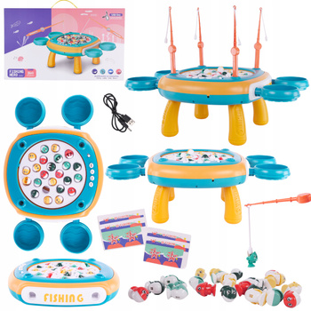 Gra Zręcznościowa Magnetyczna Łowienie Rybek Dla Dzieci Duży Stolik Rybki