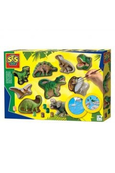 Odlewy gipsowe z farbami Dinozaury