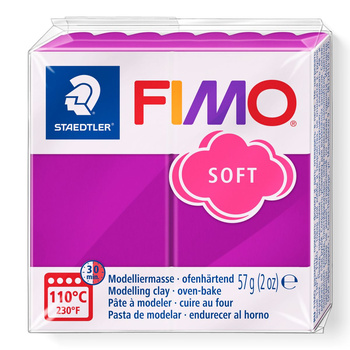 Kostka FIMO soft 57g fioletowy masa termoutwardzalna Staedtler