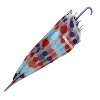 Parasol Dziecięcy Automatyczny Przezroczysty Kolorowy Z Motywem Prezent