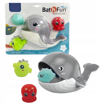 Wieloryb Zestaw Do Kąpieli Figurki Ośmiornica Rybki Zabawka Wodna