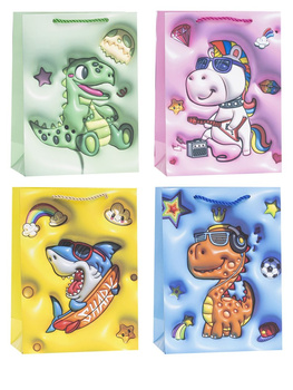 Torebki prezentowe TD-24150-A5 wzór dziecięcy 12 sztuk