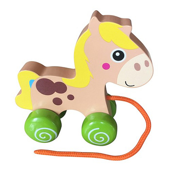 Drewniany Konik do ciągnięcia SPW84982 AN01