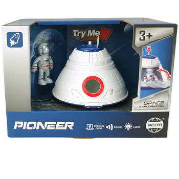 STATEK KOSMICZNY ASTRONAUTA FIGURKA KAPSUŁA EFEKTY DŹWIĘKOWE ŚWIETLNE
