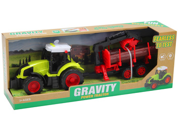 Traktor z przyczepą interaktywny dźwięk realistyczny zabawa dla dzieci