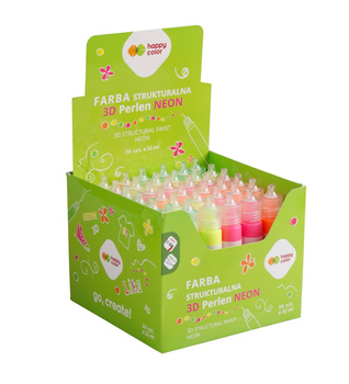 Farba 3D 32ml mix 4 kolorów neon