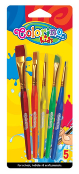 Colorino kids pędzelki akrylowe 5 sztuk