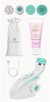 Szczoteczka Brush Pro LUMINEO 4 końcówki + żel do skóry problematycznej turkusowa