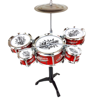 ZESTAW MUZYCZNY PERKUSJA DLA DZIECI BĘBENKI TALERZ PAŁECZKI INSTRUMENT