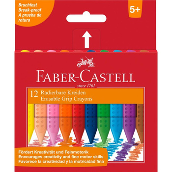 Kredki woskowe trójkątne Grip Faber-Castell 12 kolorów