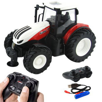 TRAKTOR CIĄGNIK ZDALNIE STEROWANY DUŻY ZABAWKA DLA DZIECI Z EFEKTY ŚWIATŁA