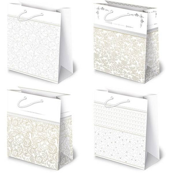 Torebki prezentowe T10-5 białe 10 sztuk