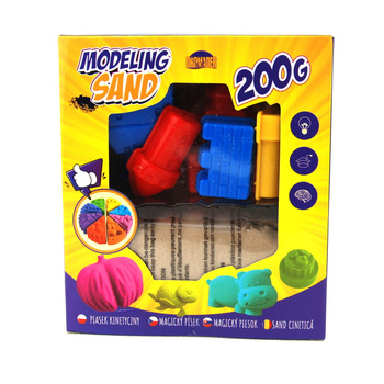 Piasek kinetyczny 200g zestaw kreatywny zabawa dla dzieci rozwijający