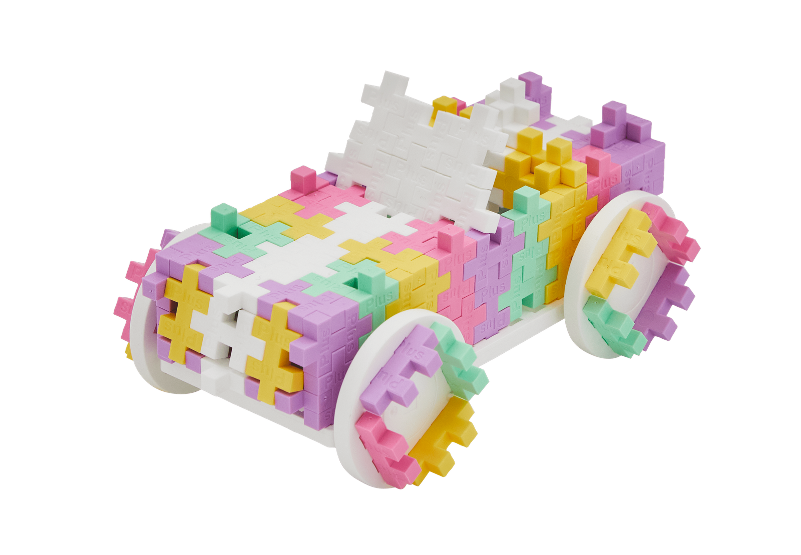 Model pastelowego samochodu z klocków PLUS-PLUS COLOR CARS CANDY
