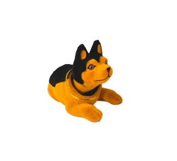 Piesek kiwający głową figurka dekoracyjna do samochodu 15cm realistyczny