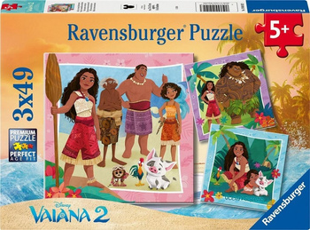 Puzzle 3x49 Vaiana 2 Ravensburger