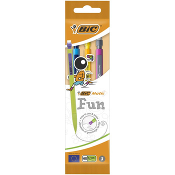 Ołówek z gumką BIC Matic Fun HB Pouch 3szt