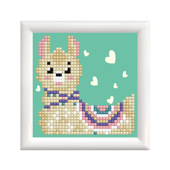 DIAMOND DOTZ WITH FRAME LLAMA HEART