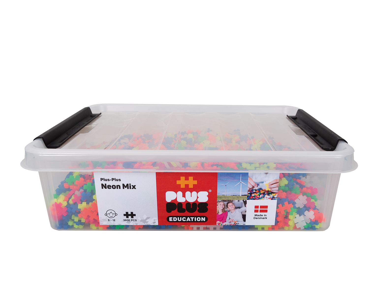 Neonowe klocki PLUS-PLUS w różnych kolorach podczas zabawy