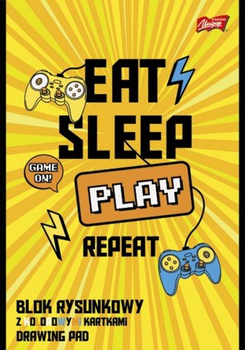 PACZKA Blok rysunkowy A4 16K kolorowe kartki Unipap 10 sztuk